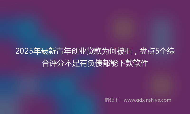 2025年最新青年创业贷款为何被拒，盘点5个综合评分不足有负债都能下款软件