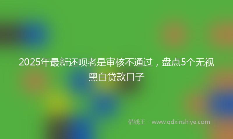 2025年最新还呗老是审核不通过，盘点5个无视黑白贷款口子