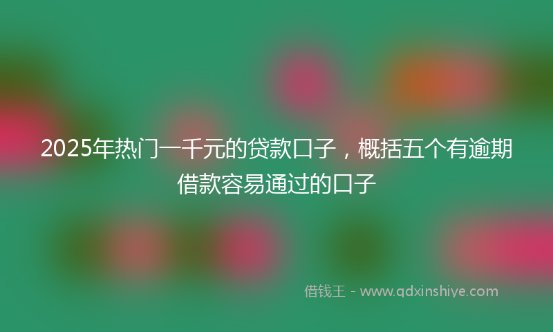 2025年热门一千元的贷款口子，概括五个有逾期借款容易通过的口子