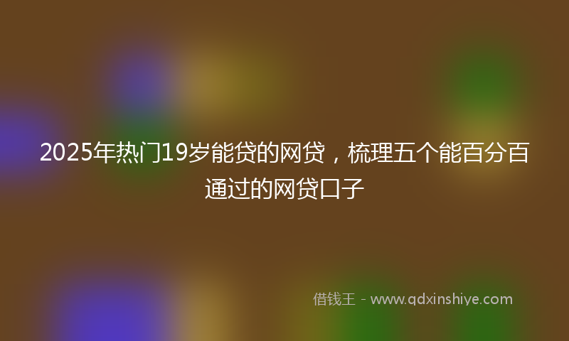 2025年热门19岁能贷的网贷，梳理五个能百分百通过的网贷口子