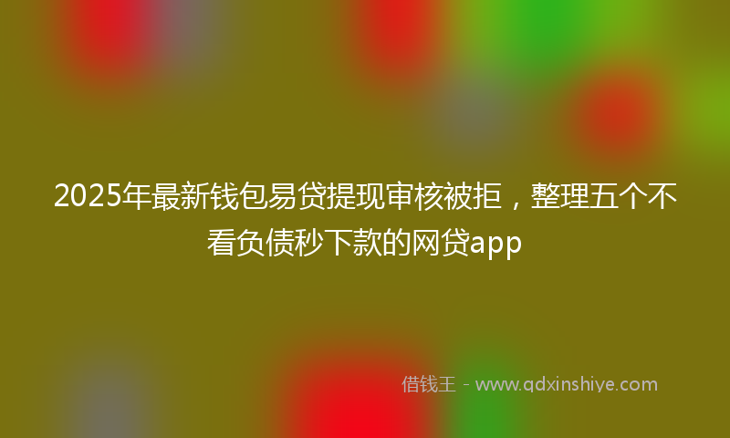 2025年最新钱包易贷提现审核被拒，整理五个不看负债秒下款的网贷app