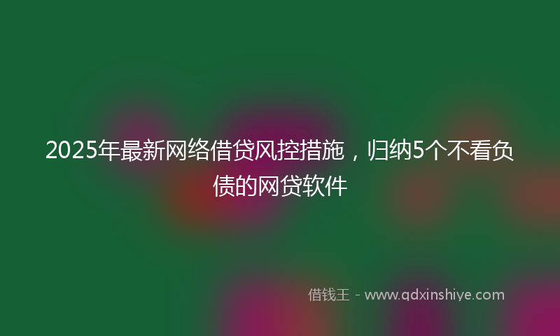 2025年最新网络借贷风控措施，归纳5个不看负债的网贷软件