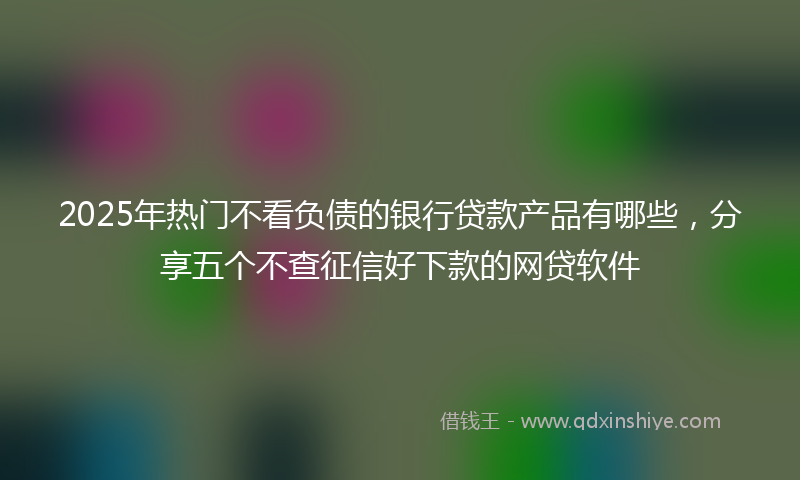 2025年热门不看负债的银行贷款产品有哪些，分享五个不查征信好下款的网贷软件