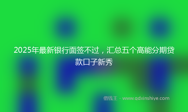 2025年最新银行面签不过，汇总五个高能分期贷款口子新秀