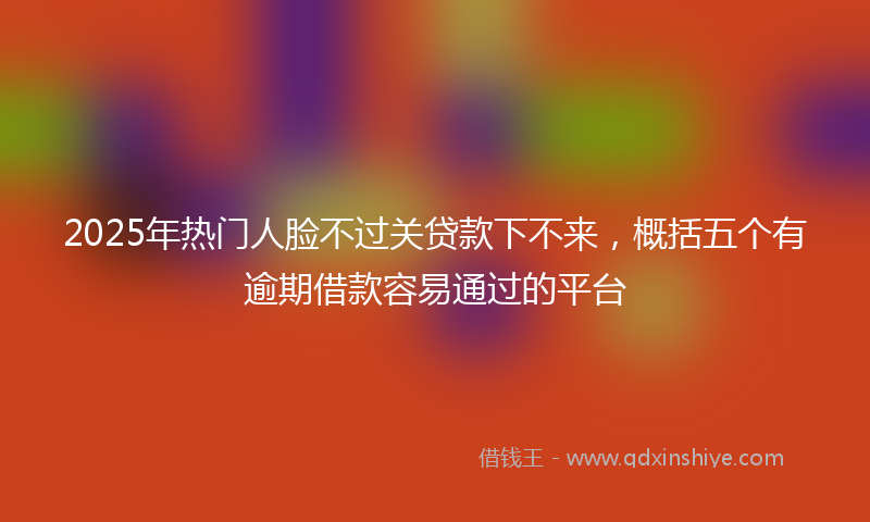 2025年热门人脸不过关贷款下不来，概括五个有逾期借款容易通过的平台