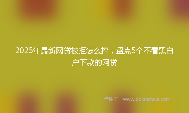 2025年最新网贷被拒怎么搞，盘点5个不看黑白户下款的网贷