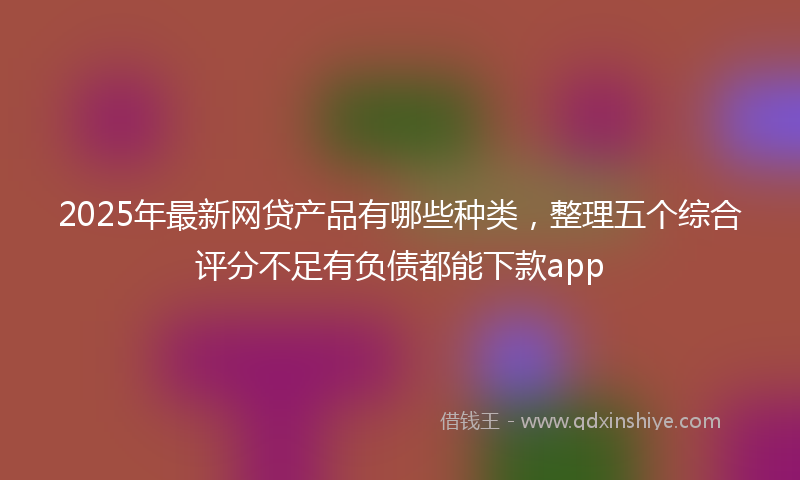 2025年最新网贷产品有哪些种类，整理五个综合评分不足有负债都能下款app