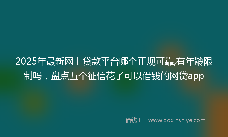 2025年最新网上贷款平台哪个正规可靠,有年龄限制吗，盘点五个征信花了可以借钱的网贷app