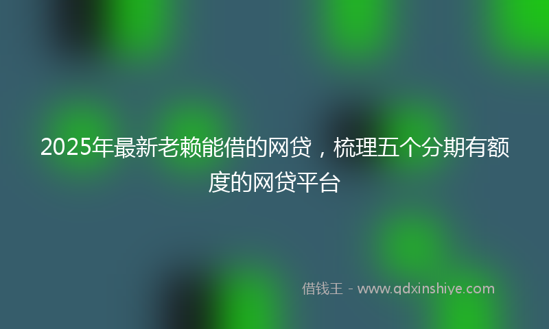 2025年最新老赖能借的网贷，梳理五个分期有额度的网贷平台