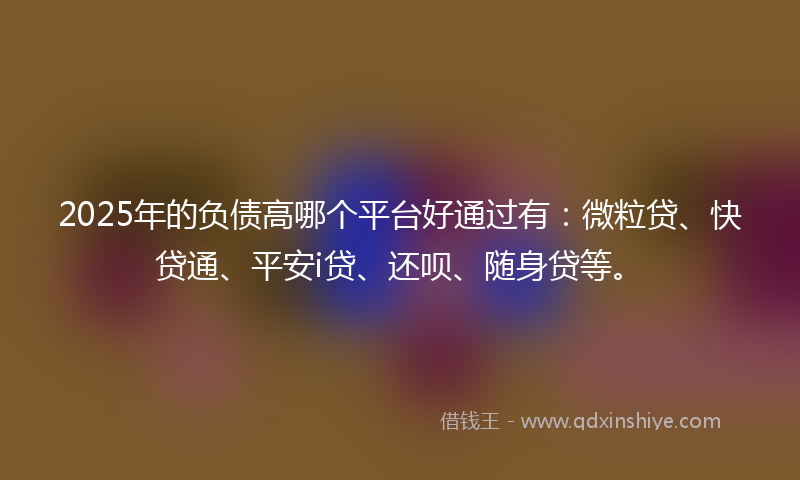 2025年的负债高哪个平台好通过有：微粒贷、快贷通、平安i贷、还呗、随身贷等。