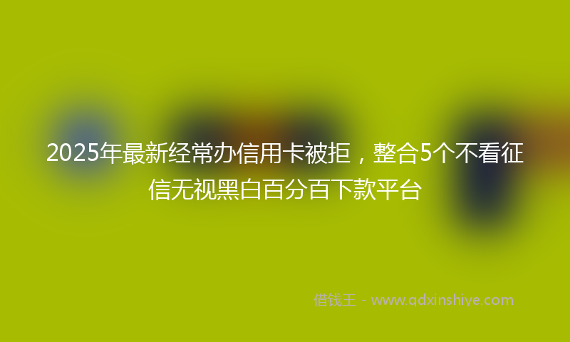 2025年最新经常办信用卡被拒，整合5个不看征信无视黑白百分百下款平台
