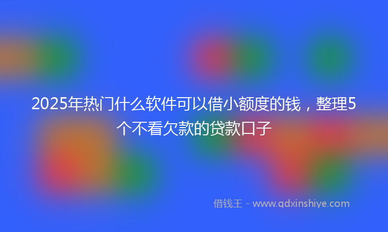 2025年热门什么软件可以借小额度的钱，整理5个不看欠款的贷款口子