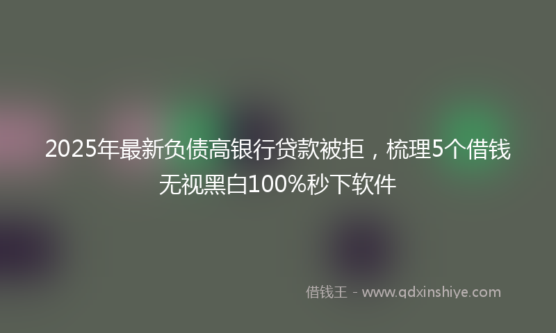 2025年最新负债高银行贷款被拒，梳理5个借钱无视黑白100%秒下软件