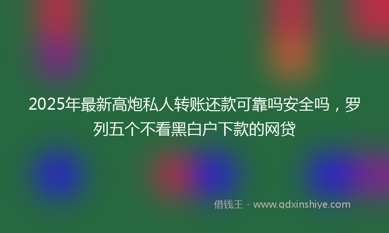 2025年最新高炮私人转账还款可靠吗安全吗，罗列五个不看黑白户下款的网贷