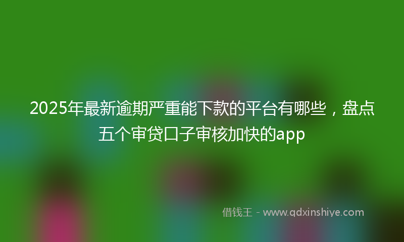 2025年最新逾期严重能下款的平台有哪些,盘点五个审贷口子审核加快的app