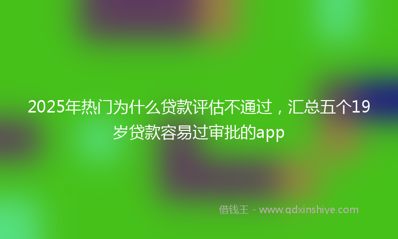 2025年热门为什么贷款评估不通过，汇总五个19岁贷款容易过审批的app