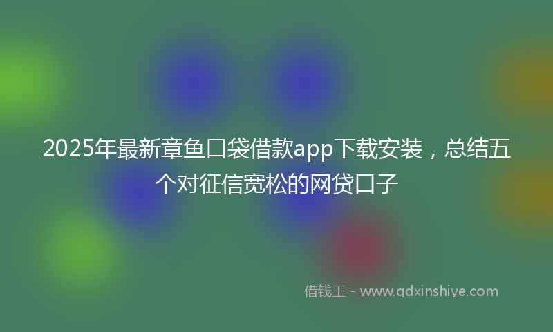 2025年最新章鱼口袋借款app下载安装，总结五个对征信宽松的网贷口子