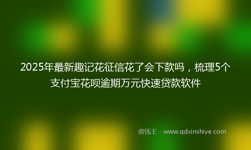 2025年最新趣记花征信花了会下款吗，梳理5个支付宝花呗逾期万元快速贷款软件
