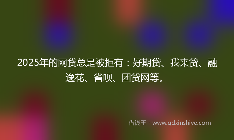 2025年的网贷总是被拒有：好期贷、我来贷、融逸花、省呗、团贷网等。