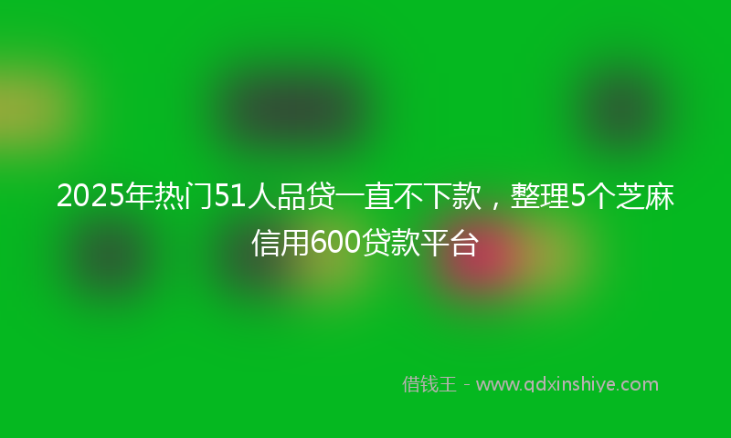2025年热门51人品贷一直不下款，整理5个芝麻信用600贷款平台