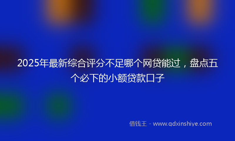 2025年最新综合评分不足哪个网贷能过，盘点五个必下的小额贷款口子