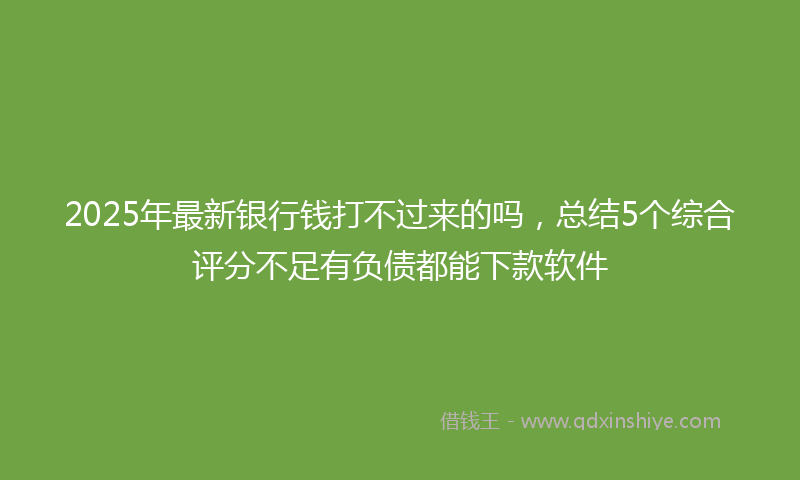 2025年最新银行钱打不过来的吗,总结5个综合评分不足有负债都能下款软件