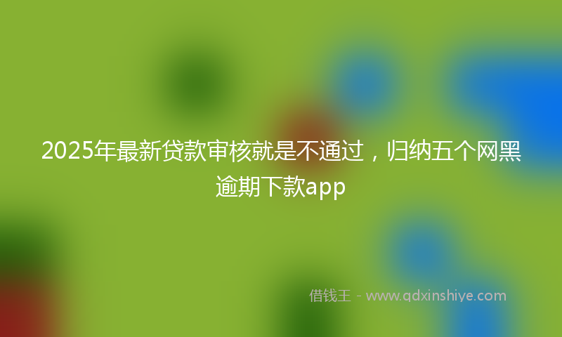 2025年最新贷款审核就是不通过，归纳五个网黑逾期下款app