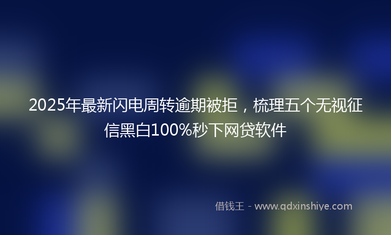 2025年最新闪电周转逾期被拒，梳理五个无视征信黑白100%秒下网贷软件
