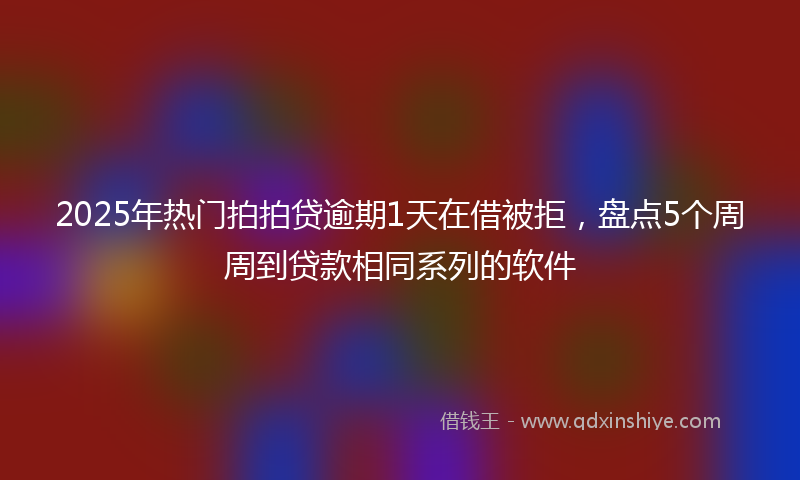 2025年热门拍拍贷逾期1天在借被拒，盘点5个周周到贷款相同系列的软件