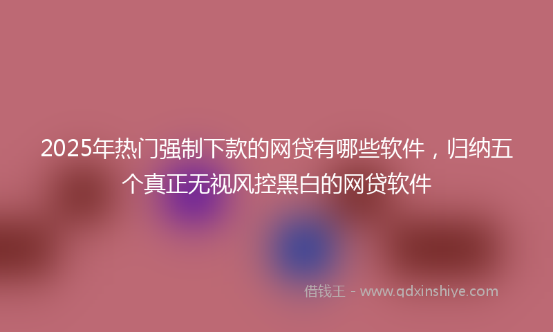 2025年热门强制下款的网贷有哪些软件，归纳五个真正无视风控黑白的网贷软件