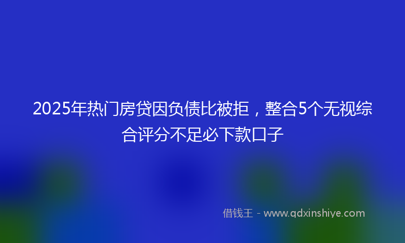 2025年热门房贷因负债比被拒，整合5个无视综合评分不足必下款口子