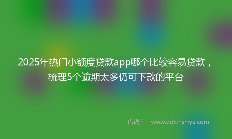 2025年热门小额度贷款app哪个比较容易贷款，梳理5个逾期太多仍可下款的平台