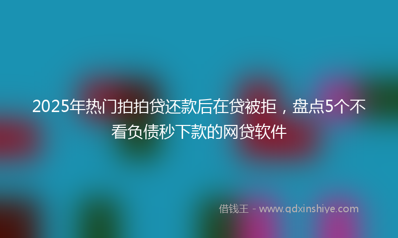 2025年热门拍拍贷还款后在贷被拒，盘点5个不看负债秒下款的网贷软件