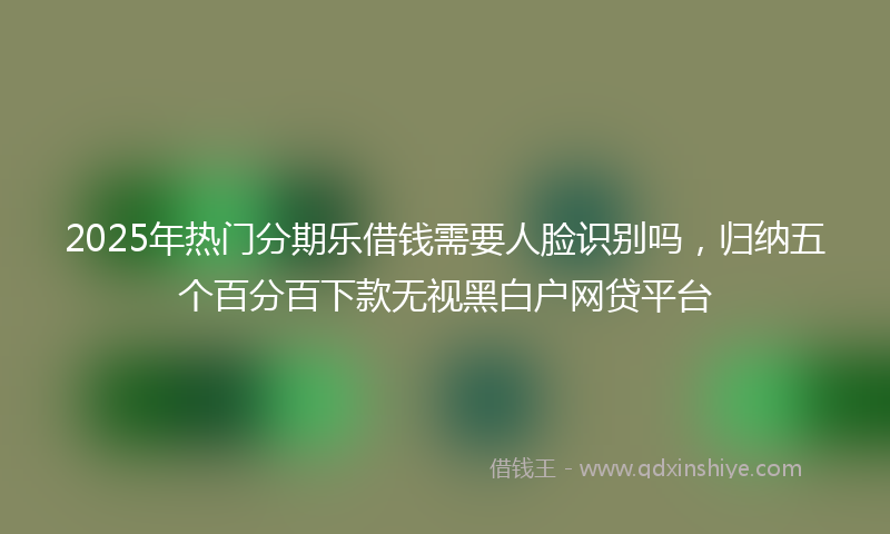 2025年热门分期乐借钱需要人脸识别吗，归纳五个百分百下款无视黑白户网贷平台