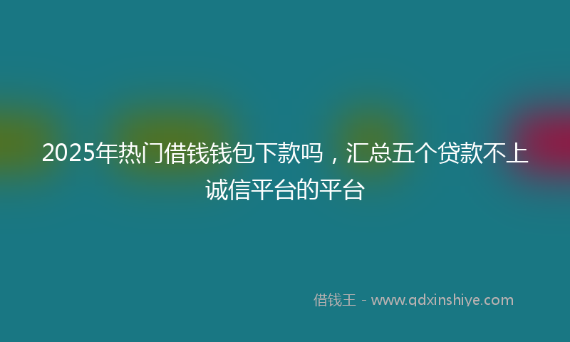 2025年热门借钱钱包下款吗，汇总五个贷款不上诚信平台的平台