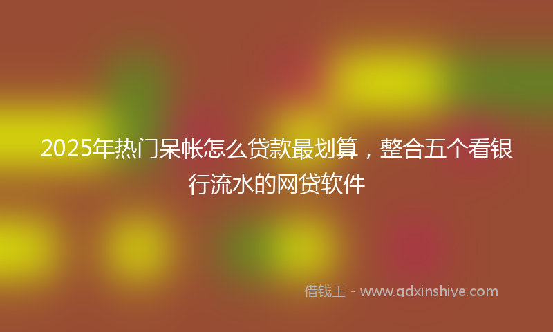 2025年热门呆帐怎么贷款最划算，整合五个看银行流水的网贷软件