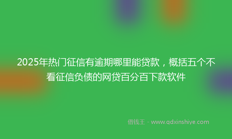 2025年热门征信有逾期哪里能贷款，概括五个不看征信负债的网贷百分百下款软件