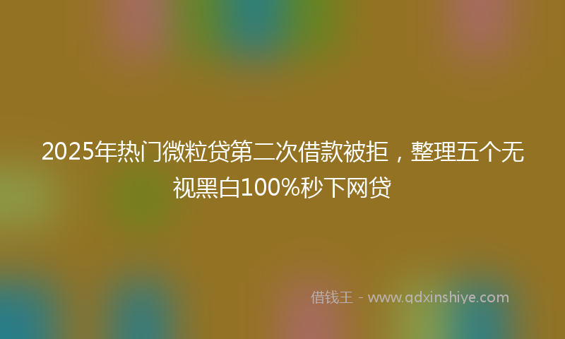 2025年热门微粒贷第二次借款被拒，整理五个无视黑白100%秒下网贷