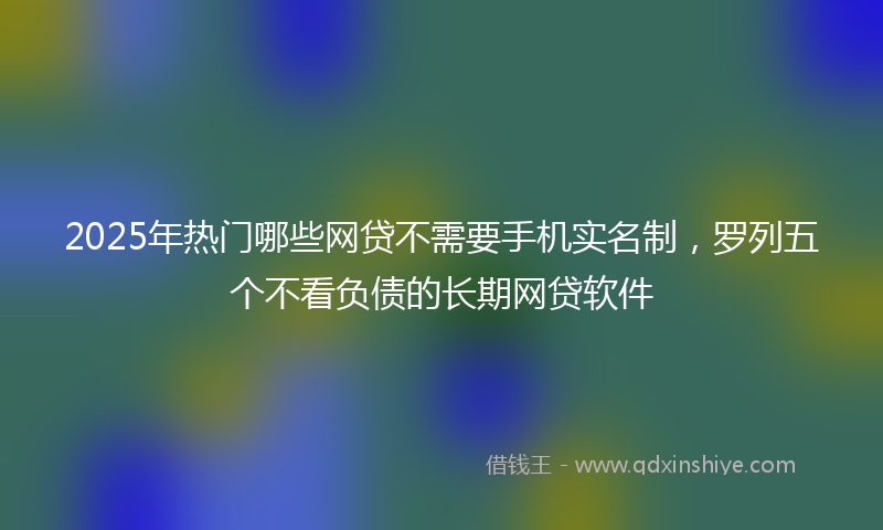 2025年热门哪些网贷不需要手机实名制，罗列五个不看负债的长期网贷软件