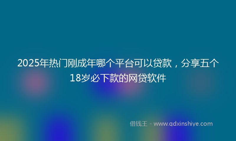 2025年热门刚成年哪个平台可以贷款，分享五个18岁必下款的网贷软件