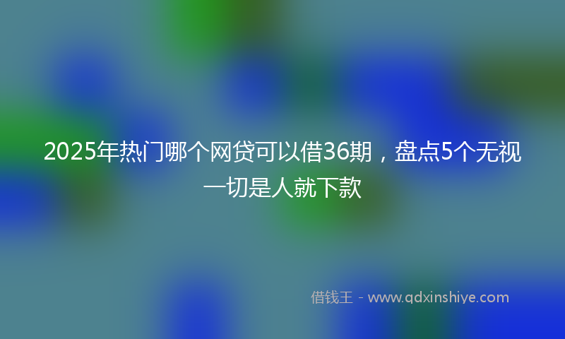 2025年热门哪个网贷可以借36期，盘点5个无视一切是人就下款