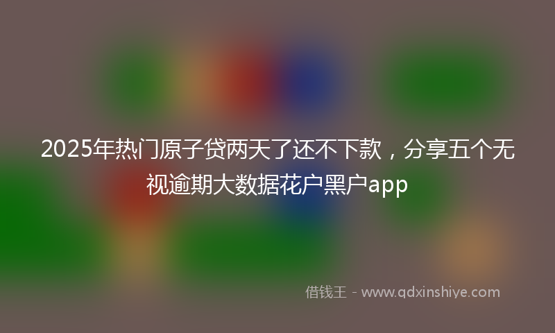 2025年热门原子贷两天了还不下款，分享五个无视逾期大数据花户黑户app
