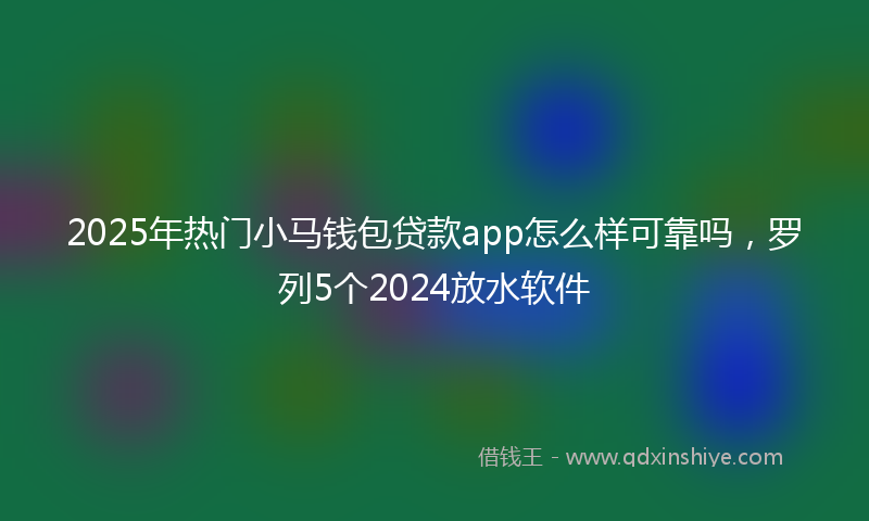 2025年热门小马钱包贷款app怎么样可靠吗，罗列5个2024放水软件