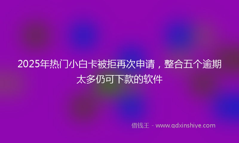2025年热门小白卡被拒再次申请，整合五个逾期太多仍可下款的软件