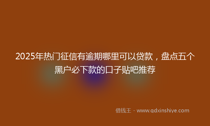 2025年热门征信有逾期哪里可以贷款，盘点五个黑户必下款的口子贴吧推荐