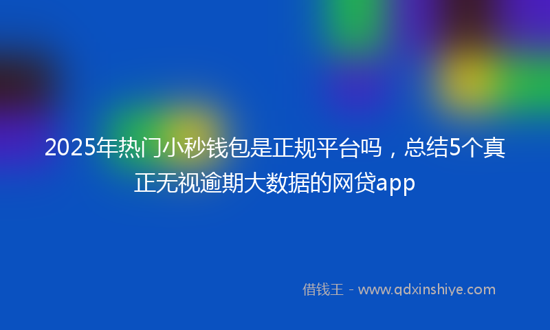 2025年热门小秒钱包是正规平台吗，总结5个真正无视逾期大数据的网贷app