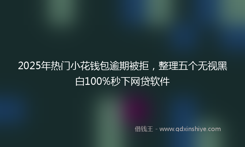 2025年热门小花钱包逾期被拒，整理五个无视黑白100%秒下网贷软件