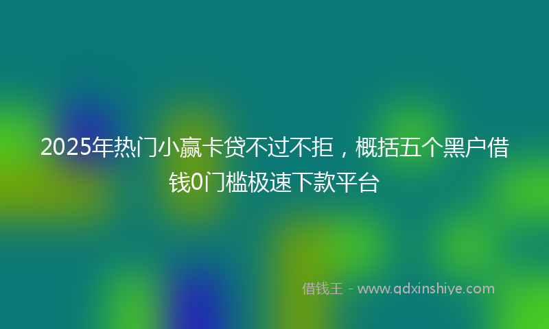 2025年热门小赢卡贷不过不拒，概括五个黑户借钱0门槛极速下款平台