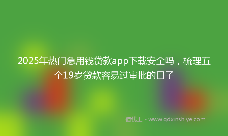 2025年热门急用钱贷款app下载安全吗，梳理五个19岁贷款容易过审批的口子