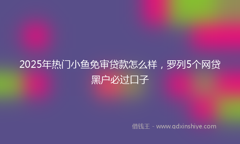 2025年热门小鱼免审贷款怎么样，罗列5个网贷黑户必过口子